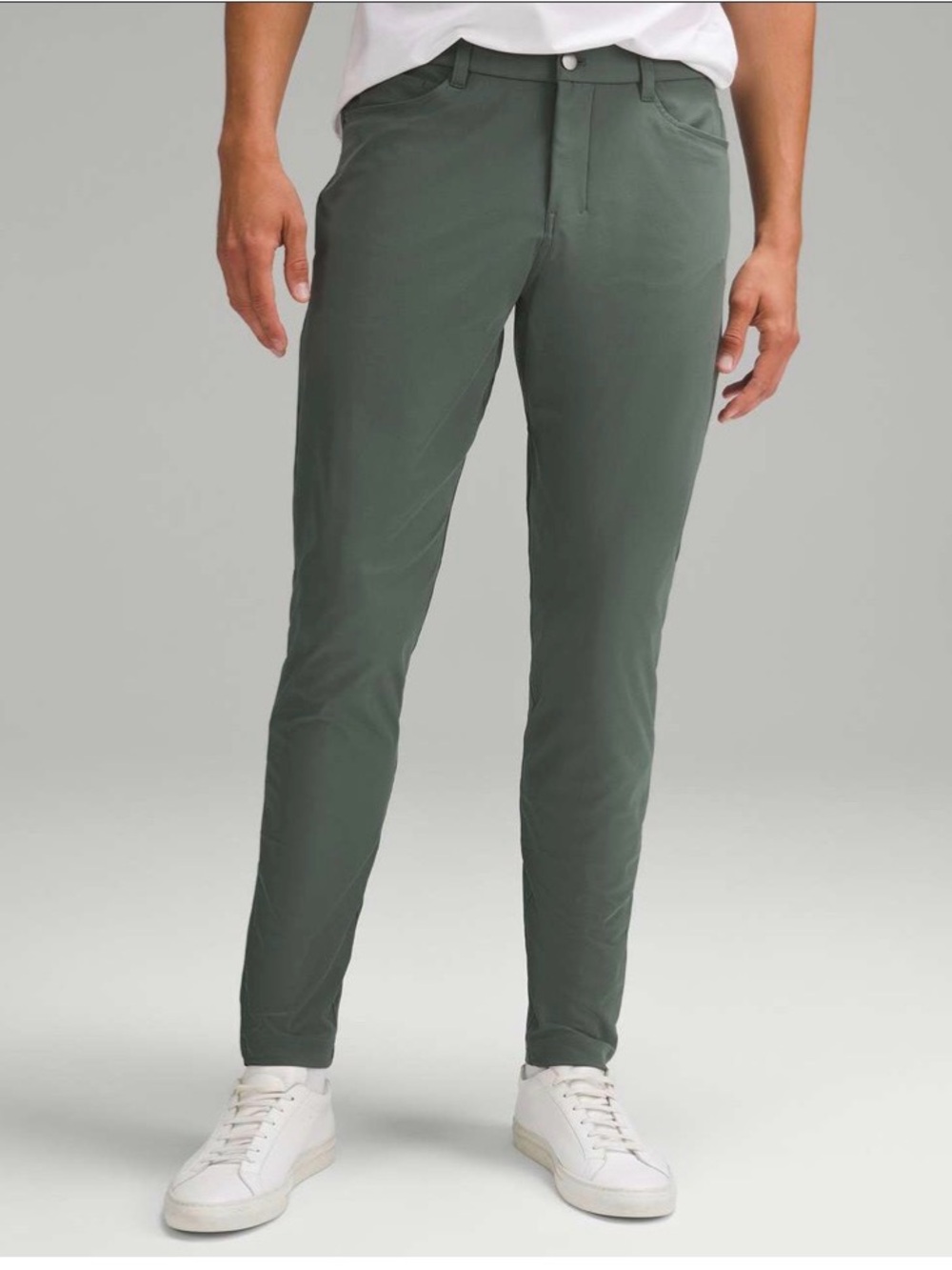 Lululemon Men's Size 32 ABC Slim Fit 5 Pockets Green Warpstreme Chino Pants